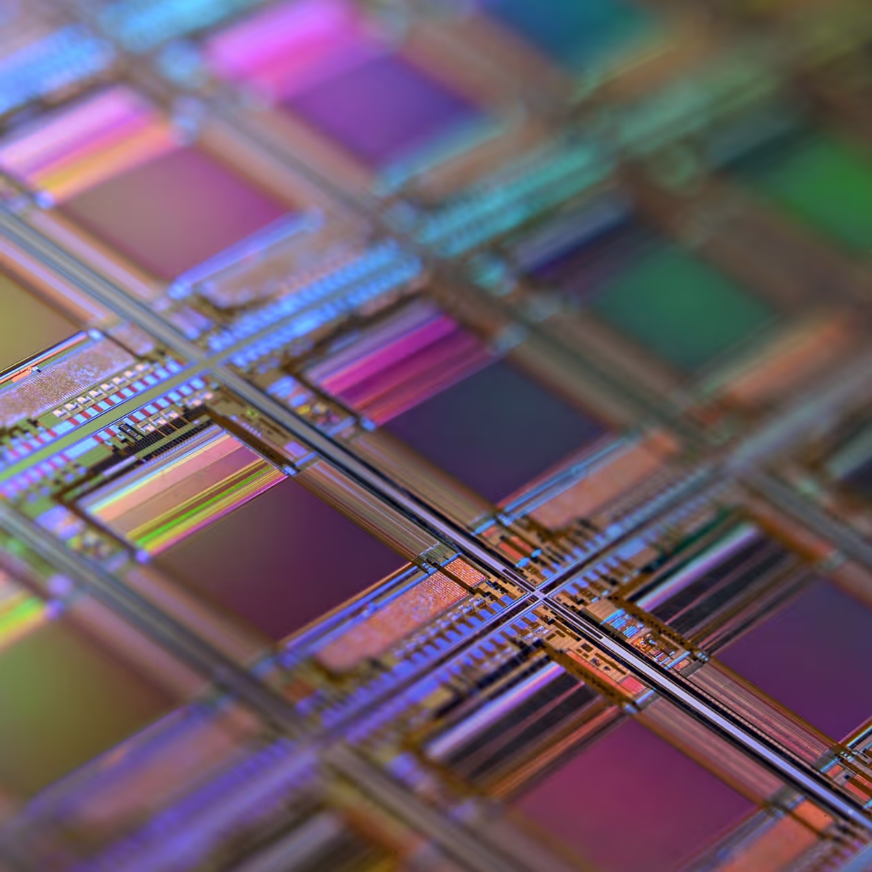 Photographie en gros plan d'un circuit microélectronique.